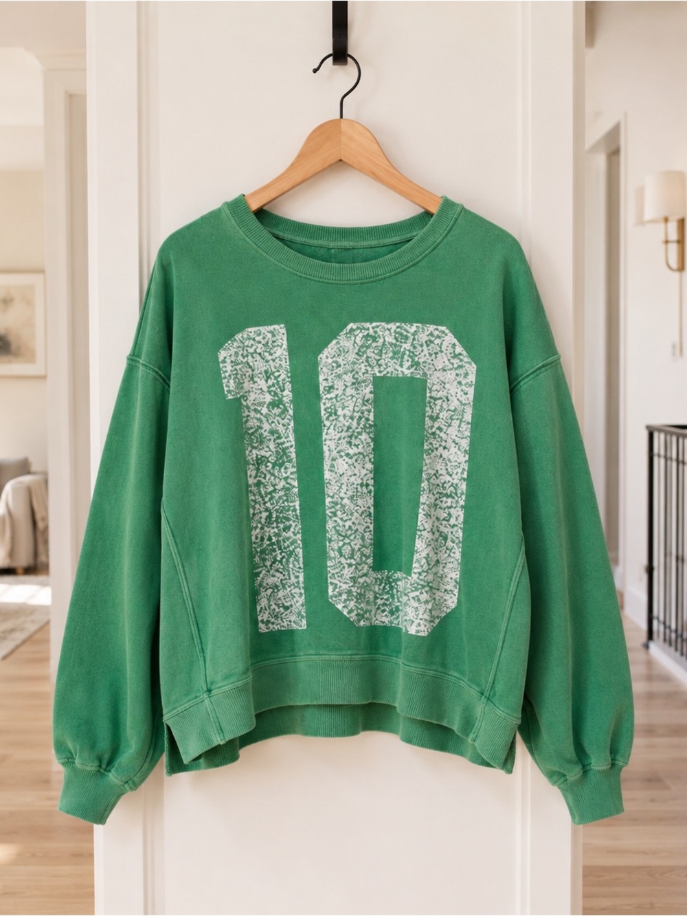 We The Free Camden Pullover Green Varsity 10 NWT Medium PTP 38” - Picture 4 of 6